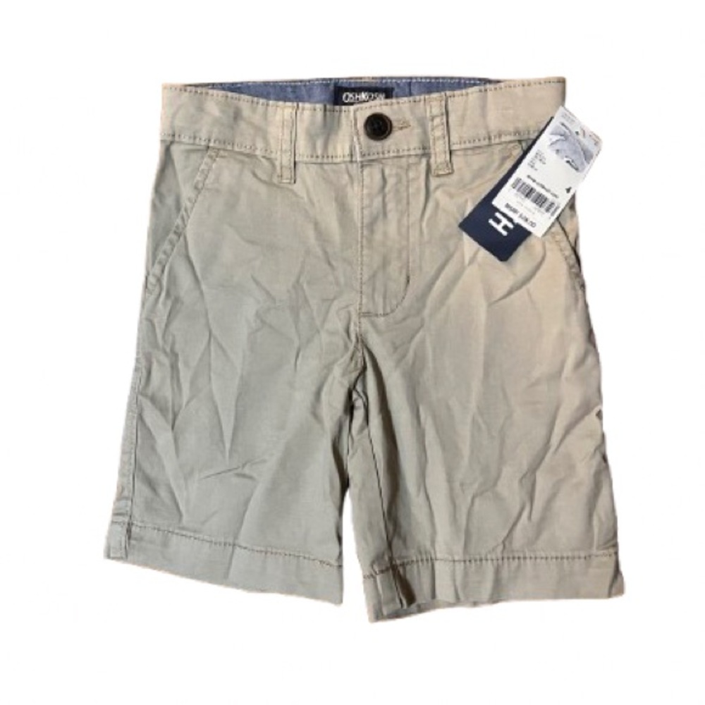 NWT OshKosh B'gosh Tan Flat Front Shorts Classic Style Size 4